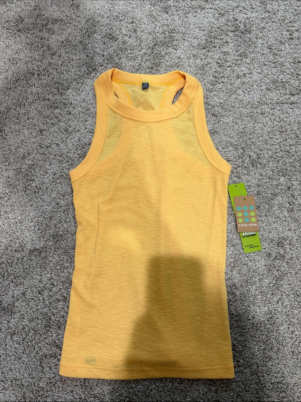 Title Nine Sunlit Yellow Ribbed Tank NEW